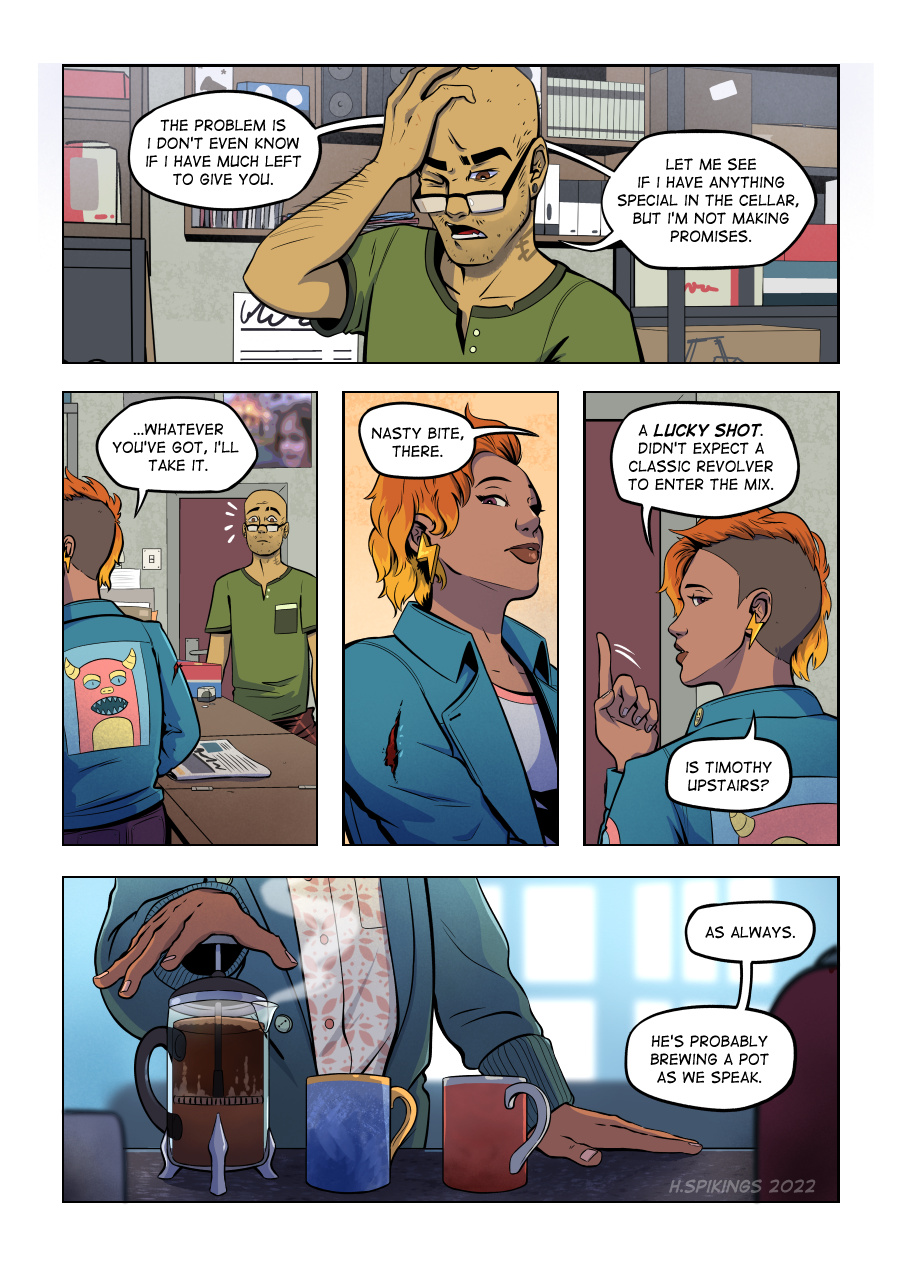 chapter 7 is called "Catharsis & Cappuccinos", so here's some cappu for you