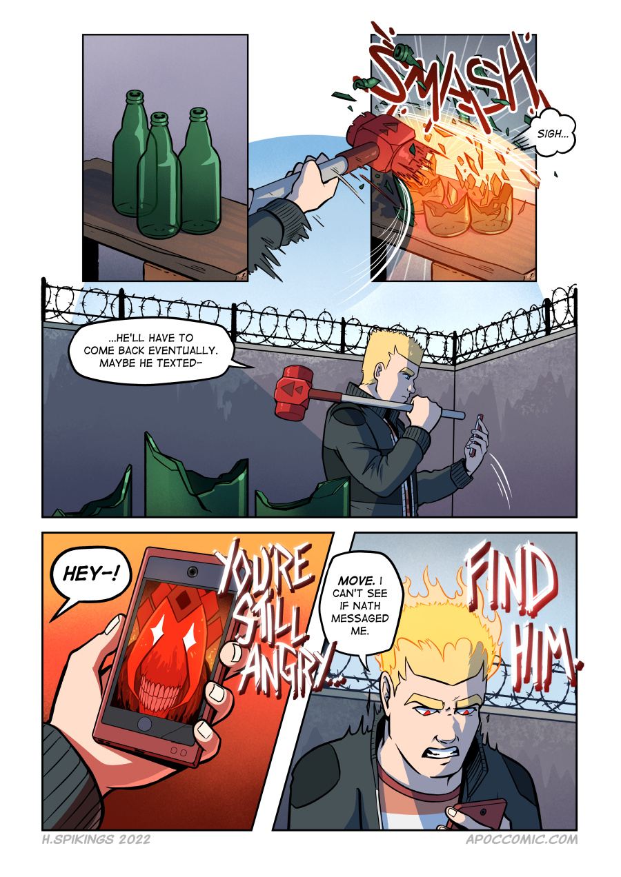 find him and hug him. angrily.